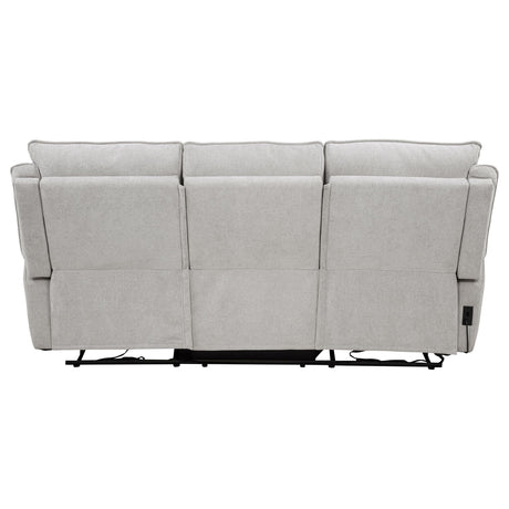Sylmar Chenille Upholstered Power Reclining Sofa Dove Grey by Coaster at Eve Furniture