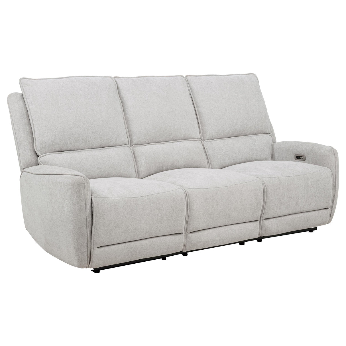 Sylmar Chenille Upholstered Power Reclining Sofa Dove Grey by Coaster at Eve Furniture