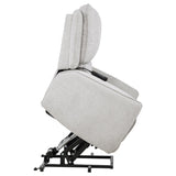 Sylmar Gray Chenille Upholstered Dual Power Lift Recliner by Coaster at Eve Furniture