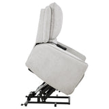 Sylmar Gray Chenille Upholstered Dual Power Lift Recliner by Coaster at Eve Furniture