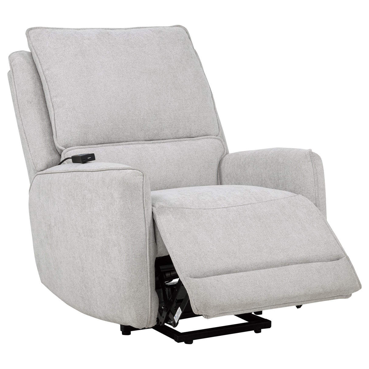 Sylmar Gray Chenille Upholstered Dual Power Lift Recliner by Coaster at Eve Furniture