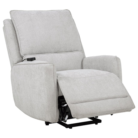 Sylmar Gray Chenille Upholstered Dual Power Lift Recliner by Coaster at Eve Furniture