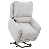Sylmar Gray Chenille Upholstered Dual Power Lift Recliner by Coaster at Eve Furniture