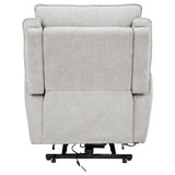 Sylmar Gray Chenille Upholstered Dual Power Lift Recliner by Coaster at Eve Furniture