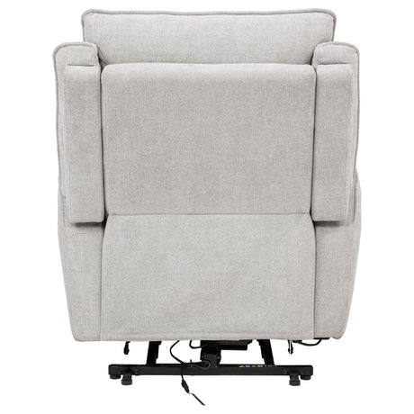 Sylmar Gray Chenille Upholstered Dual Power Lift Recliner by Coaster at Eve Furniture