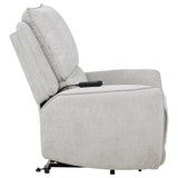 Sylmar Gray Chenille Upholstered Dual Power Lift Recliner by Coaster at Eve Furniture