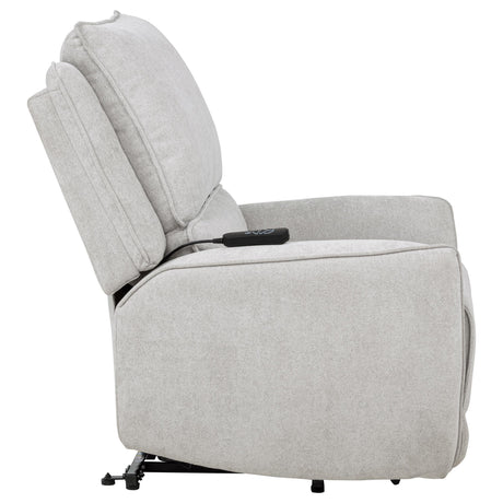 Sylmar Gray Chenille Upholstered Dual Power Lift Recliner by Coaster at Eve Furniture