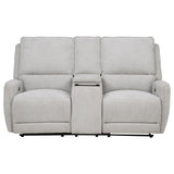 Sylmar Gray Chenille Upholstered Power Reclining Loveseat by Coaster at Eve Furniture