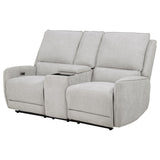 Sylmar Gray Chenille Upholstered Power Reclining Loveseat by Coaster at Eve Furniture