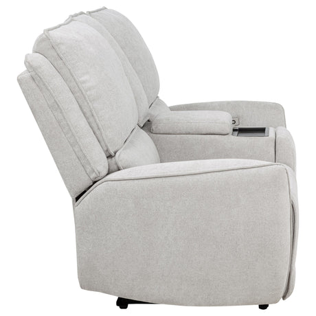 Sylmar Gray Chenille Upholstered Power Reclining Loveseat by Coaster at Eve Furniture