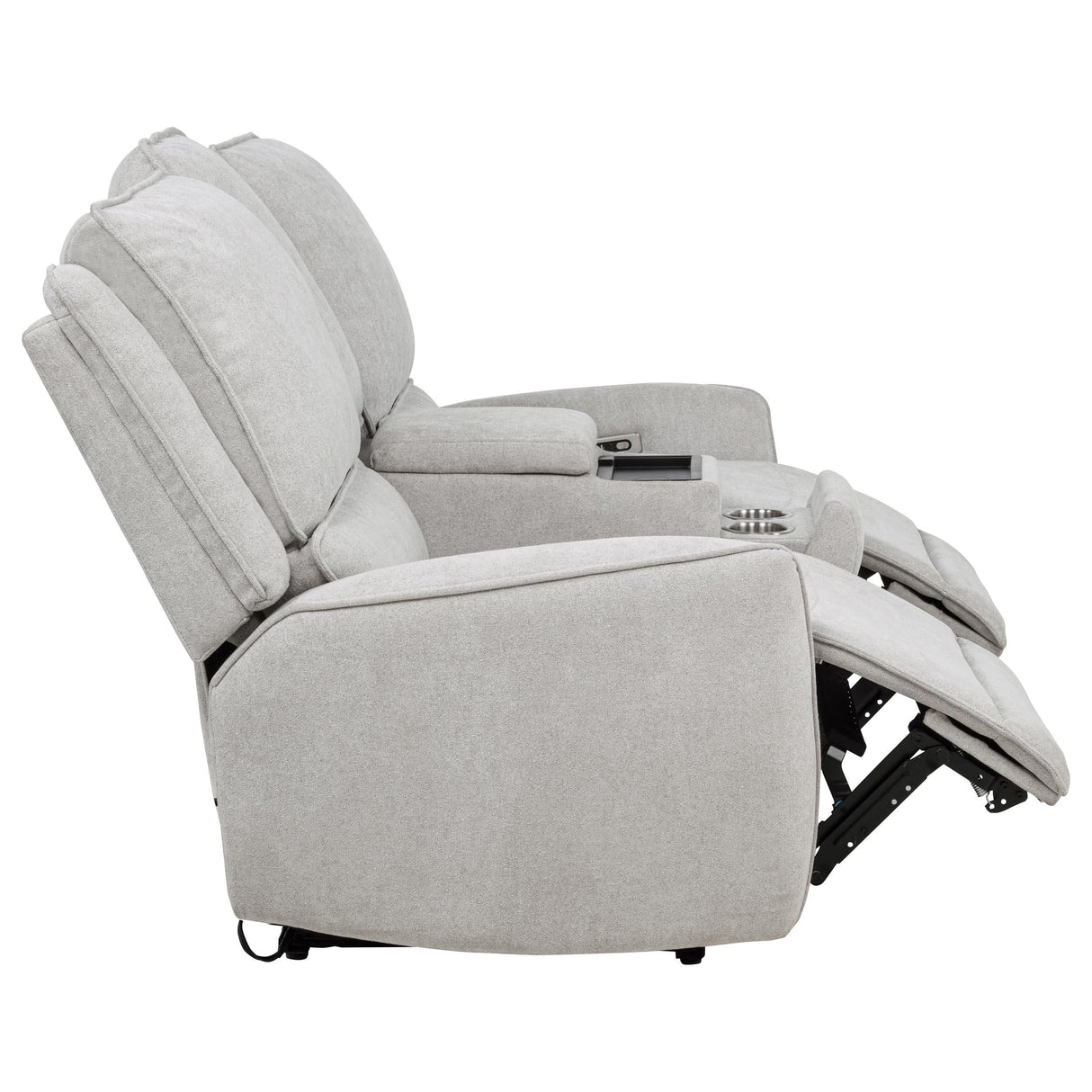 Sylmar Gray Chenille Upholstered Power Reclining Loveseat by Coaster at Eve Furniture
