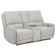 Sylmar Gray Chenille Upholstered Power Reclining Loveseat by Coaster at Eve Furniture