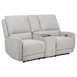 Sylmar Gray Chenille Upholstered Power Reclining Loveseat by Coaster at Eve Furniture
