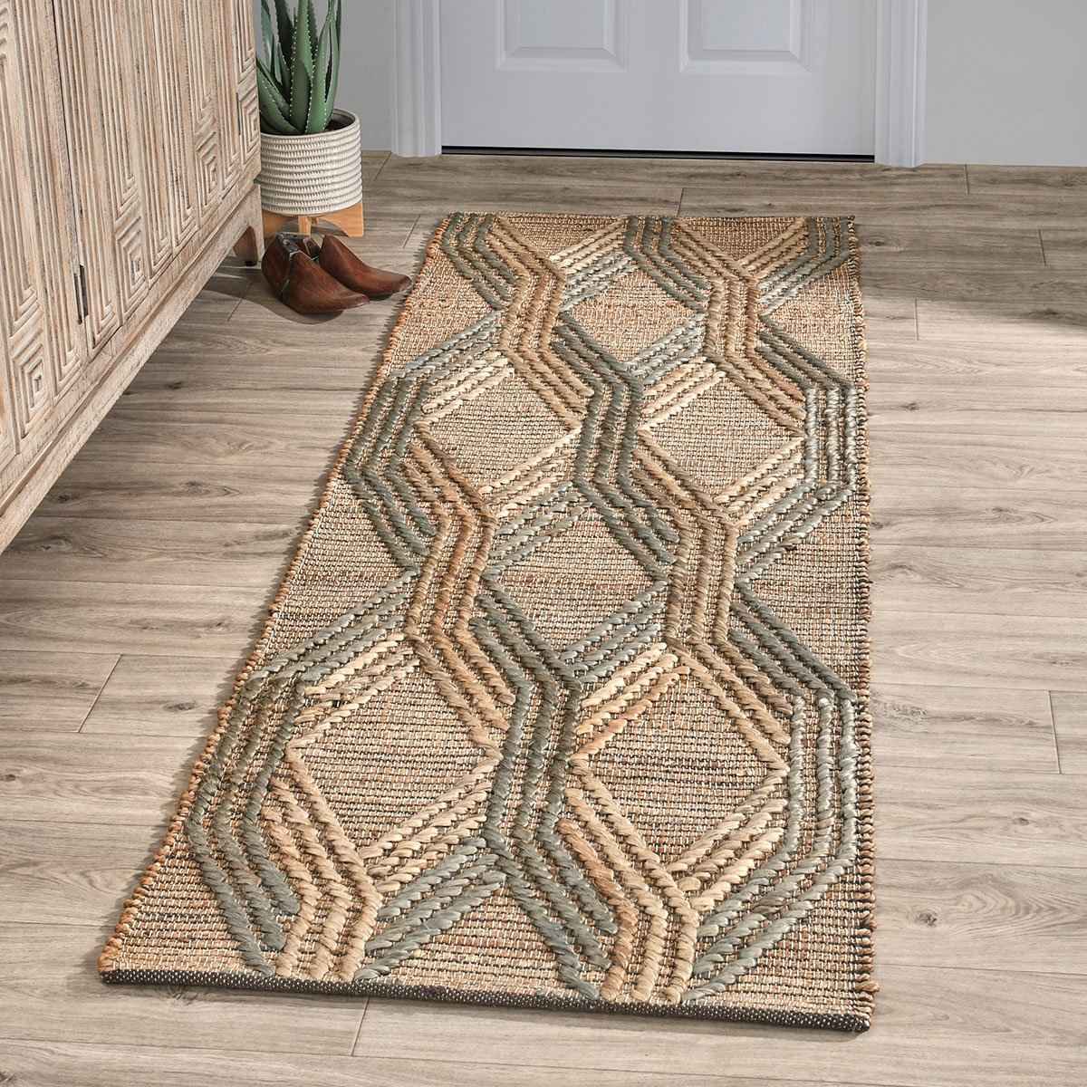 Sylmar Natural/Mineral Blue Rug by Classic Home at Eve Furniture