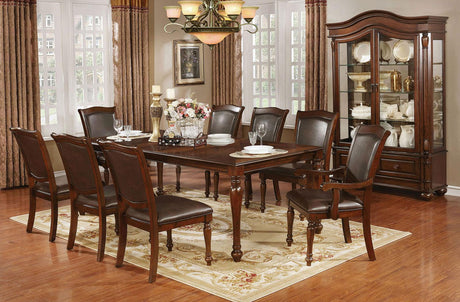 Sylvana Brown Cherry/Espresso Dining Table Only by Furniture of America at Eve Furniture