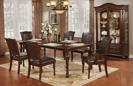 Sylvana Brown Cherry/Espresso Dining Table Only by Furniture of America at Eve Furniture