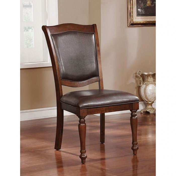 Sylvana Brown Cherry/Espresso Side Chair Set of 2