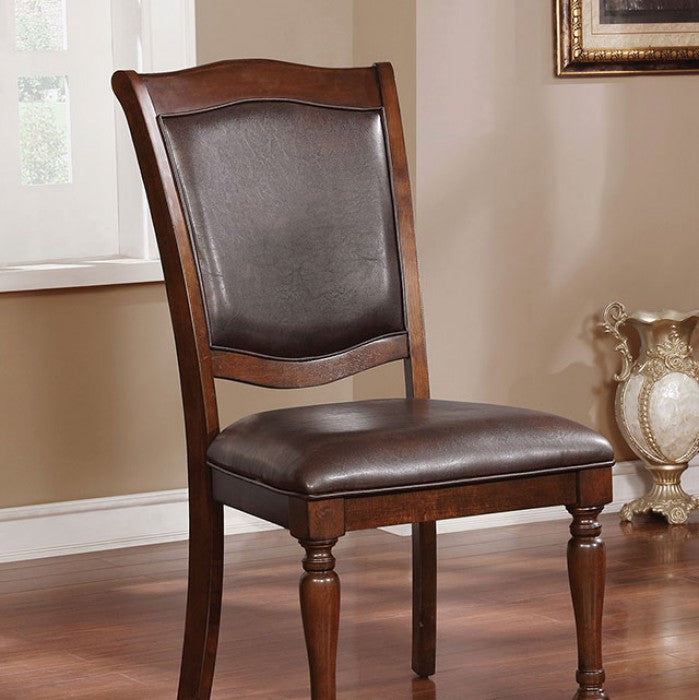 Sylvana Brown Cherry/Espresso Side Chair Set of 2
