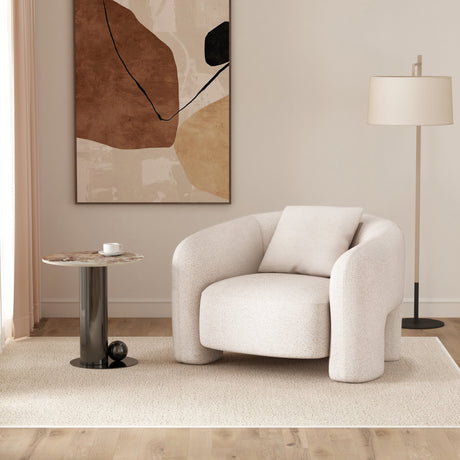 Sylvia Accent Chair in Angora by Manhattan Comfort at Eve Furniture