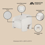 Sylvia Accent Chair in Angora by Manhattan Comfort at Eve Furniture
