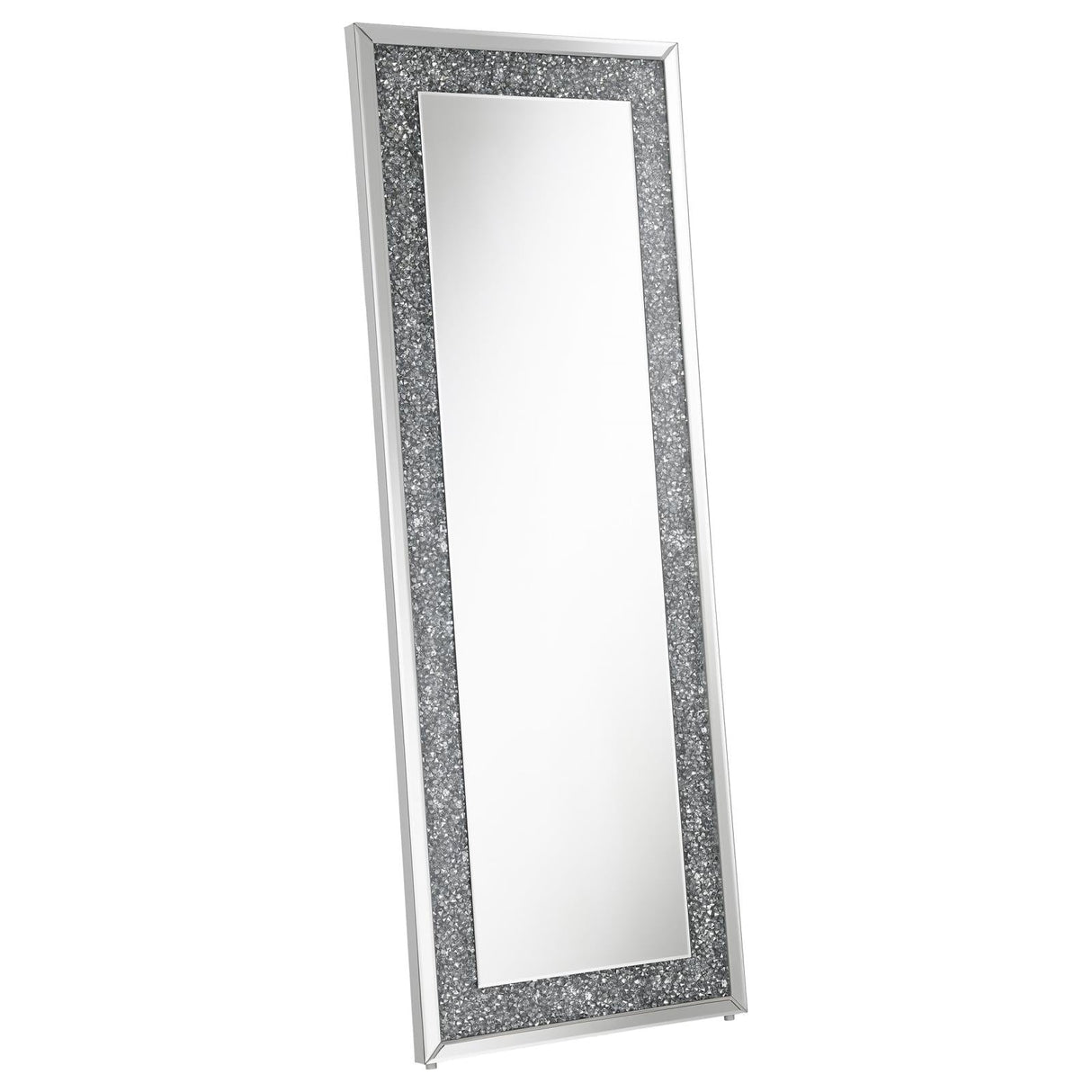 Sylvia Crystal Inlay Rectangle Floor Mirror