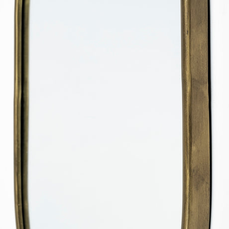 Sylvia I Oval Gold Metal Frame Wall Mirror by Mercana at Eve Furniture