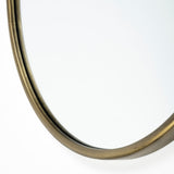 Sylvia I Oval Gold Metal Frame Wall Mirror by Mercana at Eve Furniture
