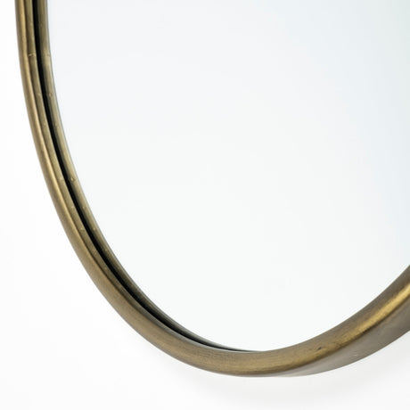 Sylvia I Oval Gold Metal Frame Wall Mirror by Mercana at Eve Furniture
