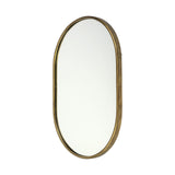Sylvia I Oval Gold Metal Frame Wall Mirror by Mercana at Eve Furniture