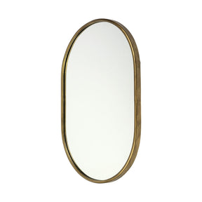 Sylvia I Oval Gold Metal Frame Wall Mirror by Mercana at Eve Furniture