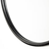 Sylvia II Oval Black Metal Frame Mirror by Mercana at Eve Furniture
