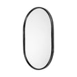 Sylvia II Oval Black Metal Frame Mirror by Mercana at Eve Furniture