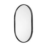 Sylvia II Oval Black Metal Frame Mirror by Mercana at Eve Furniture