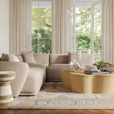 Sylvie Cream Boucle 4-Piece Chaise Sectional by TOV Furniture at Eve Furniture
