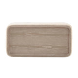 Sylvie Cream Boucle Ottoman Table by TOV Furniture at Eve Furniture