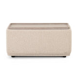 Sylvie Cream Boucle Ottoman Table by TOV Furniture at Eve Furniture