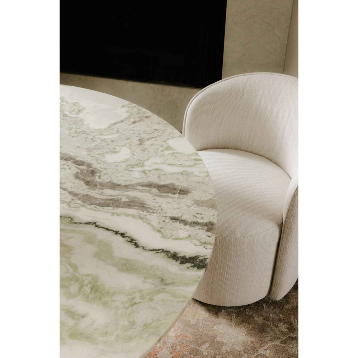 Sylvie Cream Outdoor Swivel Dining Chair