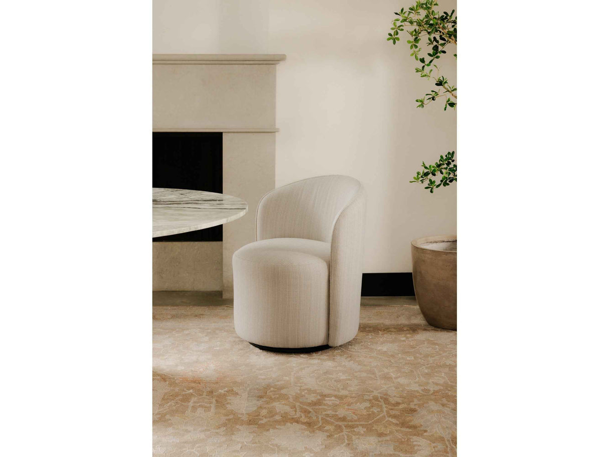 Sylvie Cream Outdoor Swivel Dining Chair
