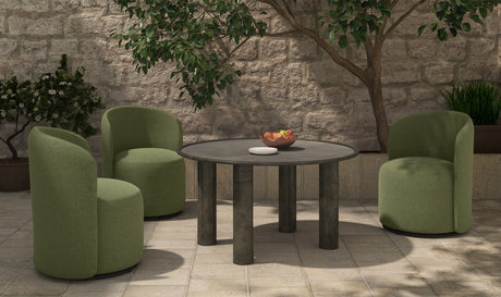Sylvie Outdoor Swivel Dining Chair Green by Moe's Home at Eve Furniture