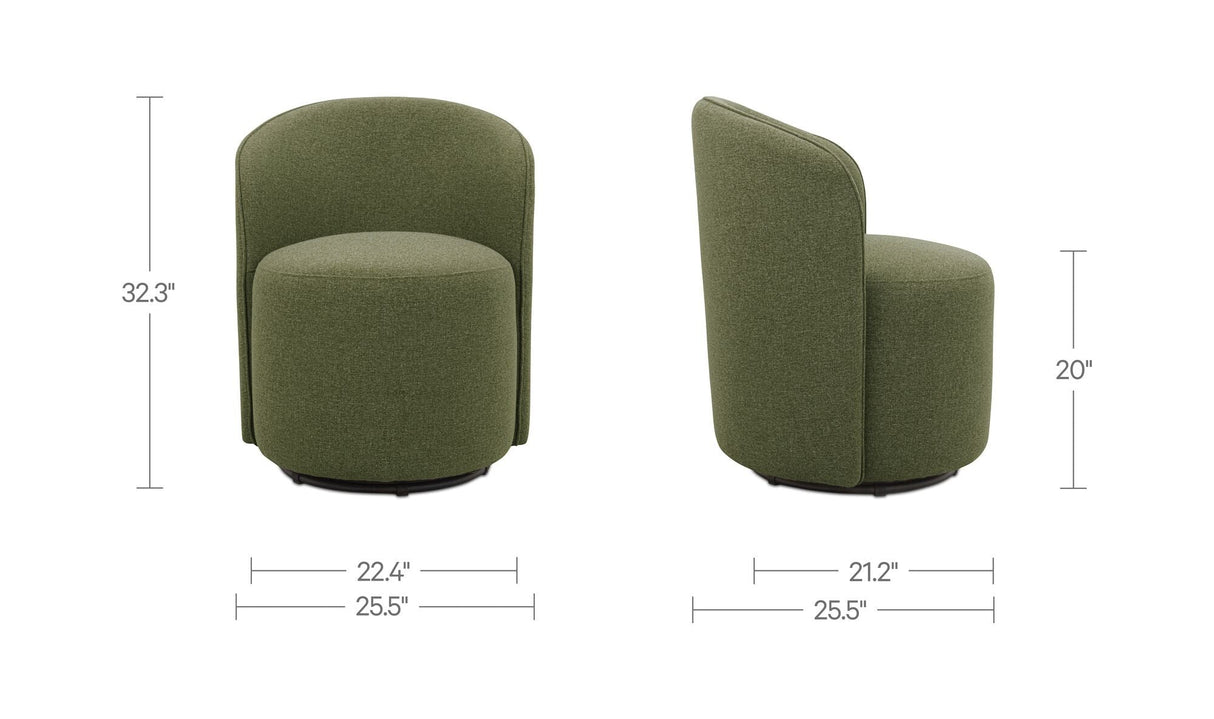 Sylvie Outdoor Swivel Dining Chair Green by Moe's Home at Eve Furniture