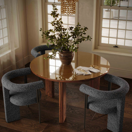 Synn Black Performance Boucle Dining Chair by TOV Furniture at Eve Furniture