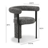 Synn Black Performance Boucle Dining Chair by TOV Furniture at Eve Furniture