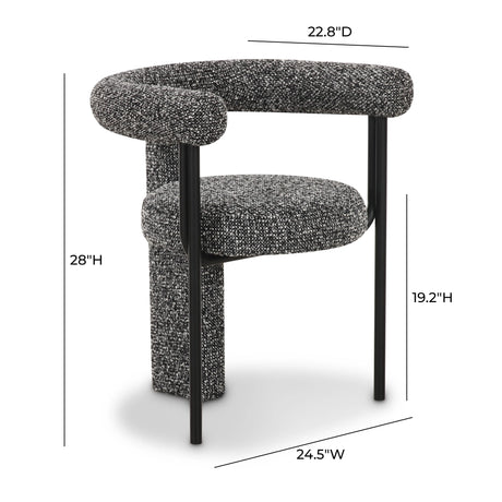 Synn Black Performance Boucle Dining Chair by TOV Furniture at Eve Furniture