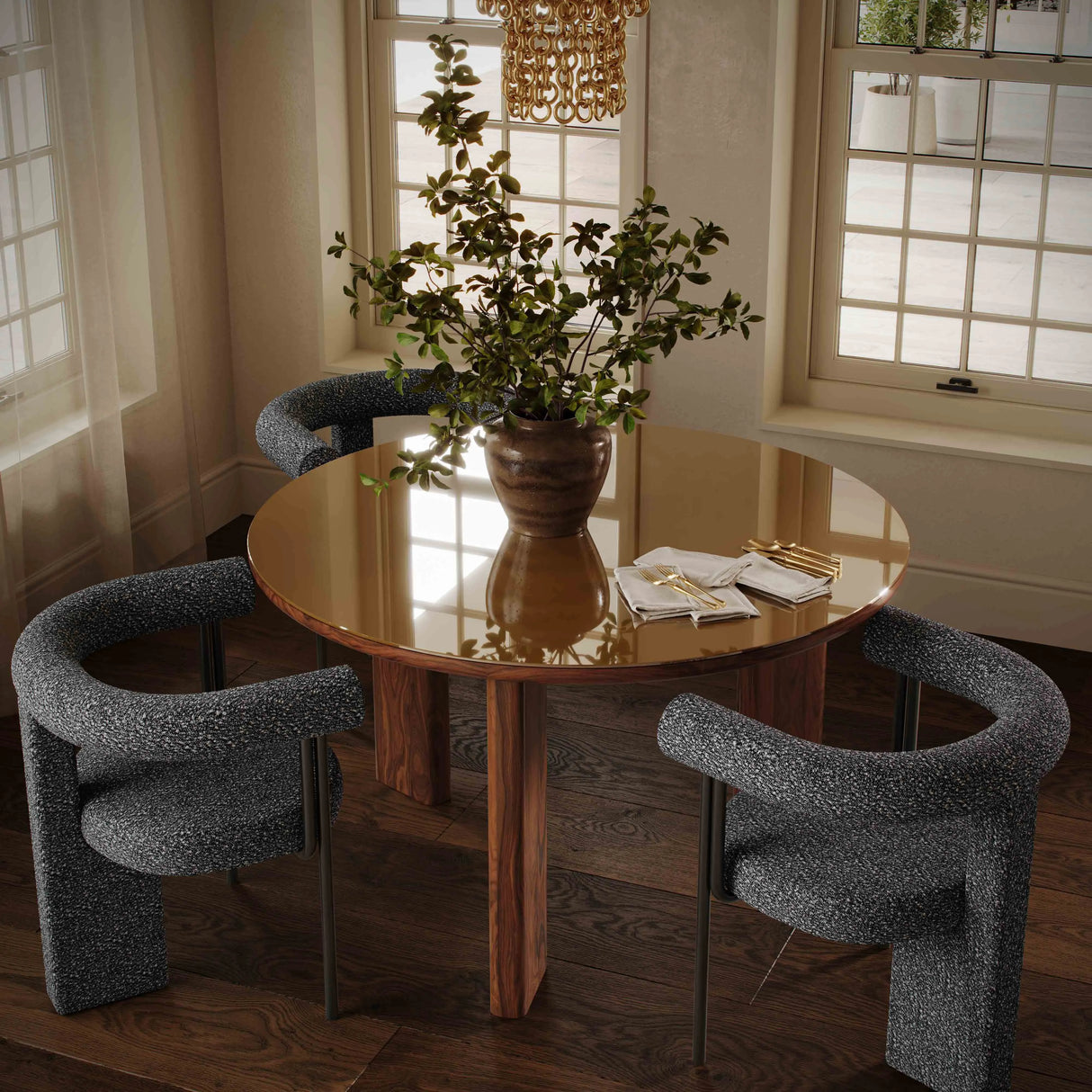 Synn Performance Boucle Dining Chair by TOV Furniture at Eve Furniture