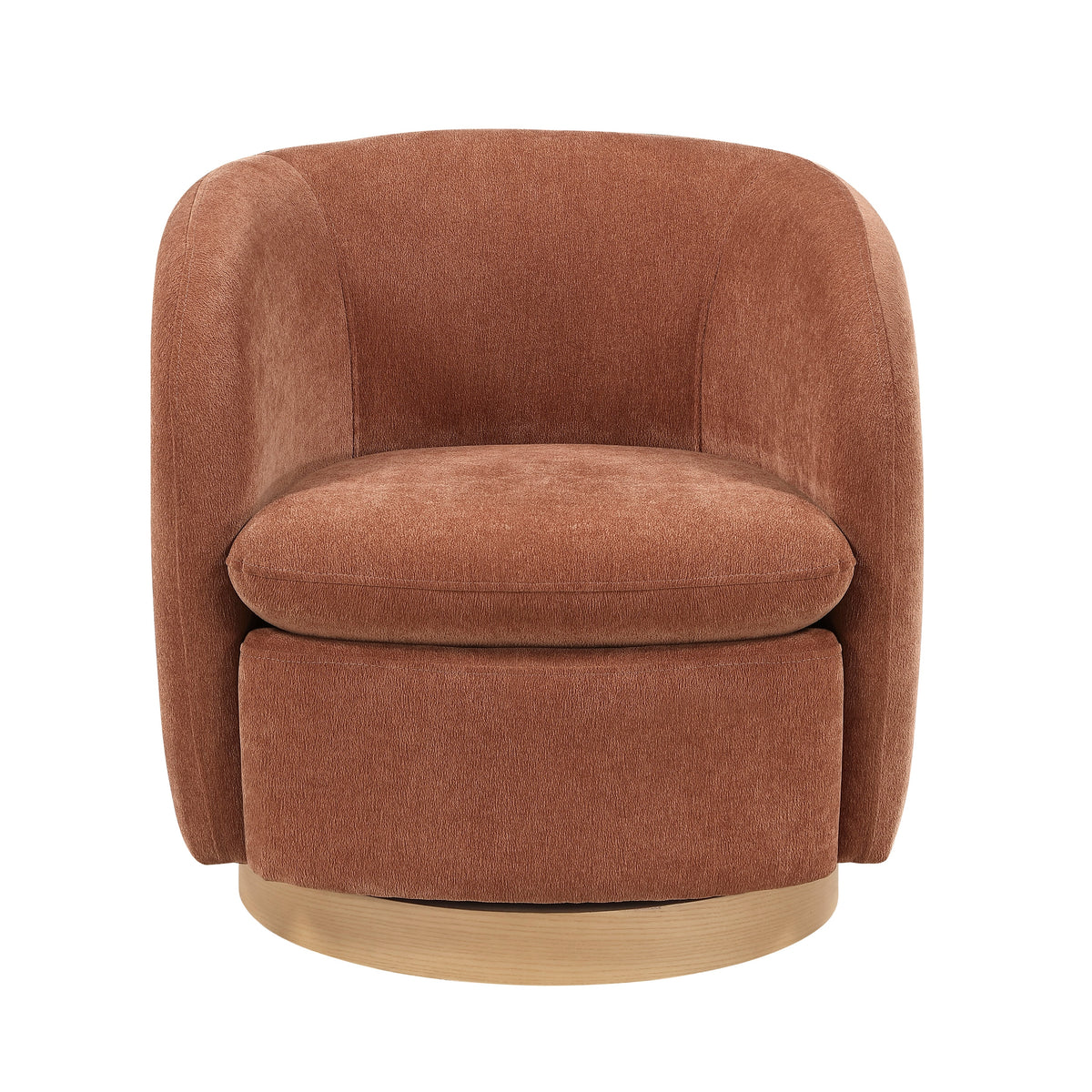 Synova Brown Chenille Swivel Chair by Homelegance at Eve Furniture
