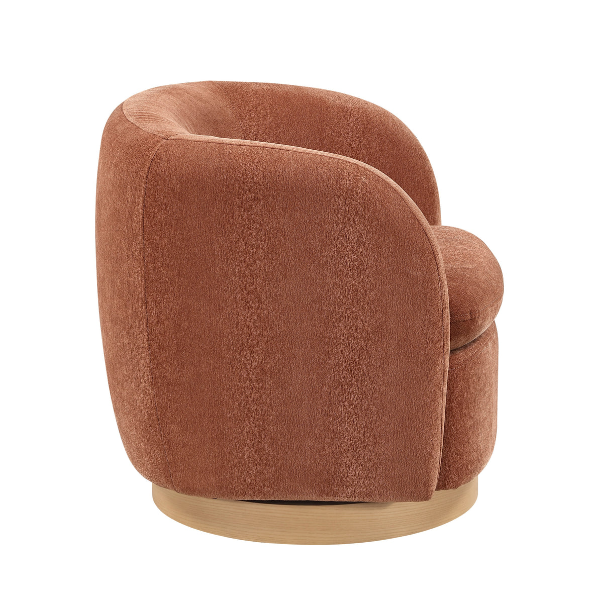 Synova Brown Chenille Swivel Chair by Homelegance at Eve Furniture