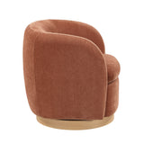 Synova Brown Chenille Swivel Chair by Homelegance at Eve Furniture
