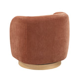 Synova Brown Chenille Swivel Chair by Homelegance at Eve Furniture