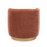 Synova Brown Chenille Swivel Chair by Homelegance at Eve Furniture