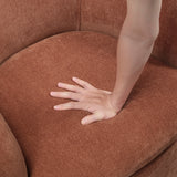 Synova Brown Chenille Swivel Chair by Homelegance at Eve Furniture